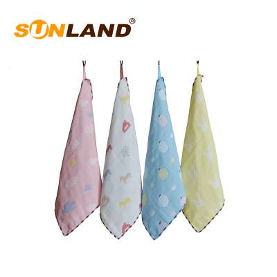 Sunland hot sell baby kids 100% cotton travel wash hand towels