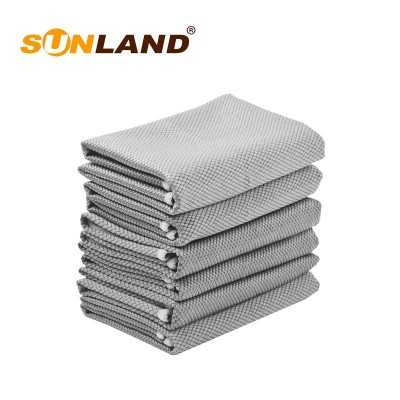 Sunland Kitchen Napkins Microfiber Counter Polishing Cleaning Cloth Dish Cloth Household 16 X 16inch Solid Grey