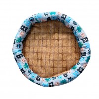 Round Summer Comfortable Cool Floor Pet Dog Cat Cooling Rattan Bed