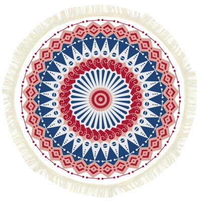 Microfiber Custom Printed Mandala Towel Round Beach Towel