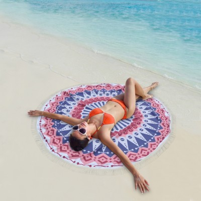 Microfiber Custom Full Printed Round Beach Towel