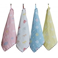 Sunland 100% Cotton Colorful Cute absorbent sensitive skin newborn face towels for baby