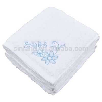 Sinland White100%Cotton Bathroom Kitchen cloth Extra Absorbent Fingertip embroidered flowers hand towel kitchen towel