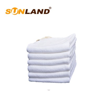 Sunland fashion microfiber white solid colored face towels