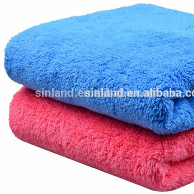 Sinland 4 colors microfiber coral fleece bath towel absorbent towel