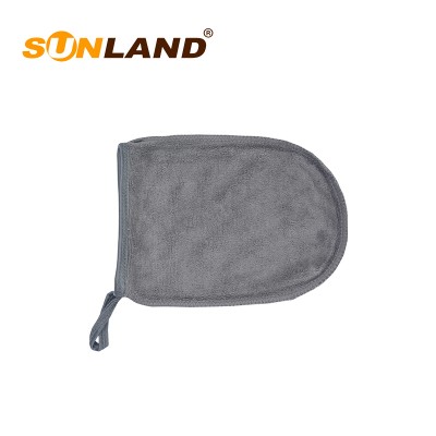 Sunland soft face microfiber wash exfoliating cleaning gloves for sale