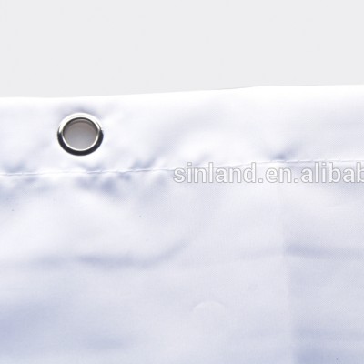 Sunland 12 Plastic Hooks Bathroom Use Decorative Bath Curtain Designs Leaves Waterproof Polyester Shower Curtain