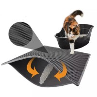 Waterproof Non Slip Litter Trap Pad Cat Litter Sand Mat Double-Layer Black Hole Pet Litter Mat